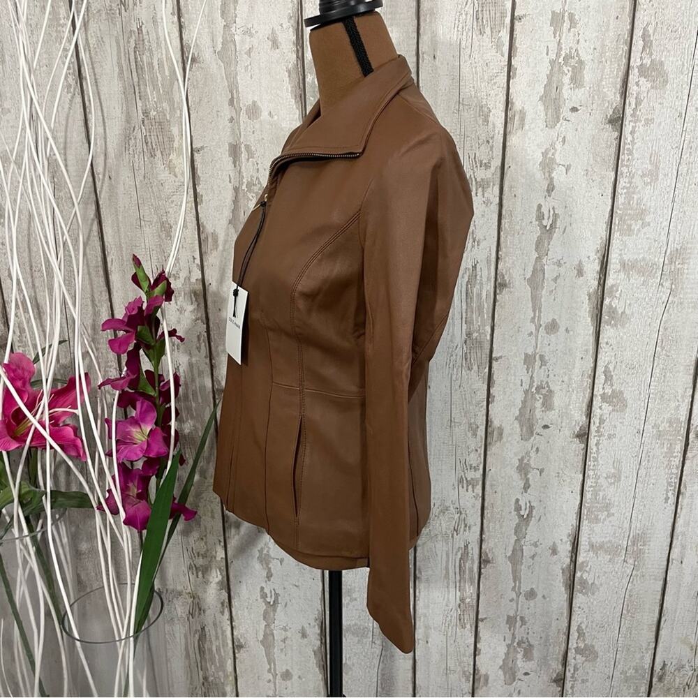 Cole Haan - NWT Fitted Leather Jacket - Picture 8 of 13